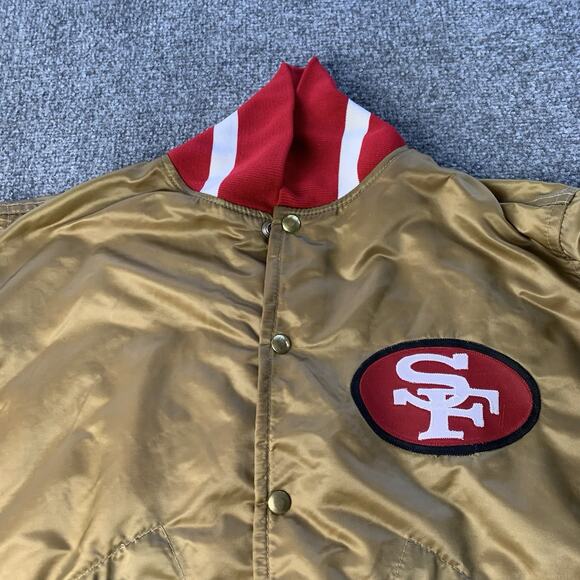 Vtg Wilson San Francisco 49ers Satin Bomber Jacket NFL Made In USA - Men’s 38 - Picture 6 of 16
